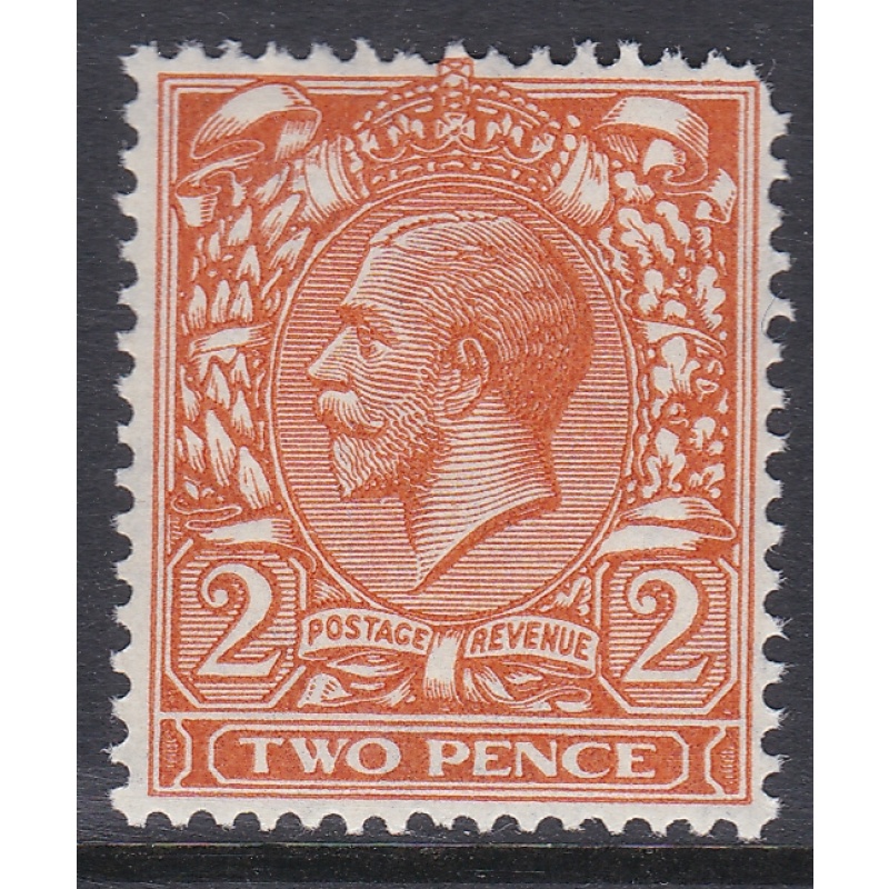 N36(2) Deep Orange 2d Block Cypher Single Stamp UNMOUNTED MINT