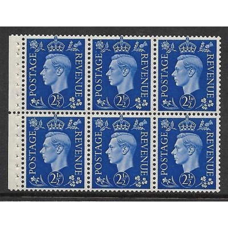 QB32a perf type P - 2d Blue Booklet pane UNMOUNTED MINT MNH