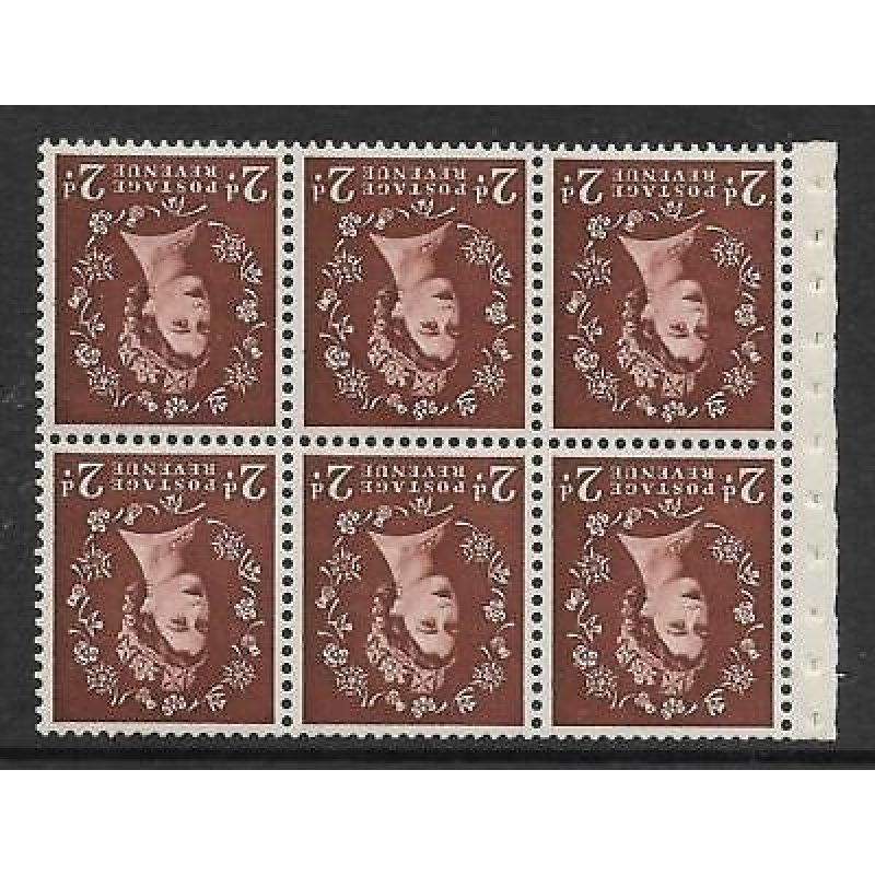 SB76a Wilding booklet pane Tudor perf type I UNMOUNTED MNT