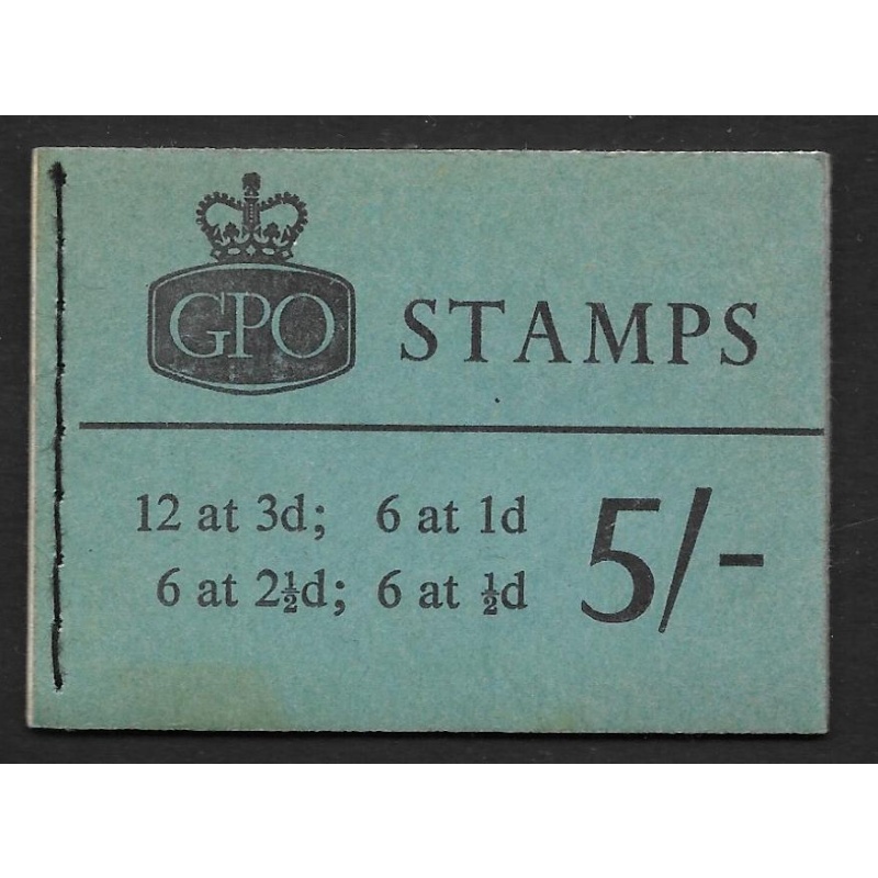 H53 5 - Wilding Crowns GPO booklet - Nov 1961 Wmk Inverted on some panes