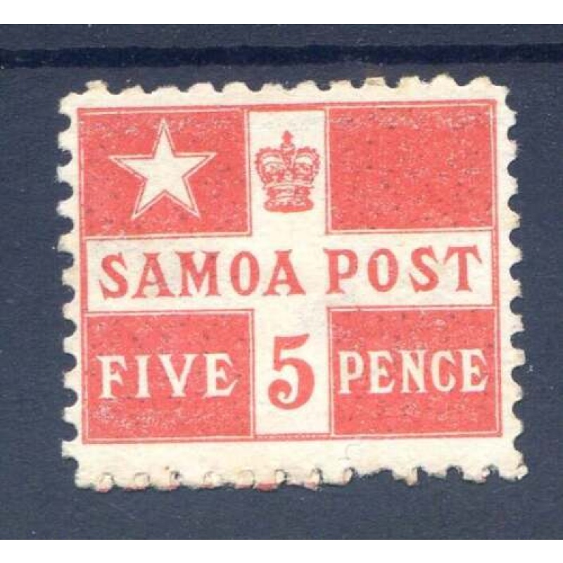 Samoa 5d Dull Red SG72 Mounted Mint