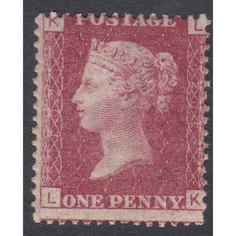 1858  1d Penny Red plate 202 Lettered L-K UNMOUNTED MINT