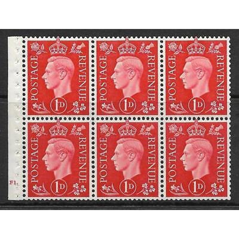 QB10A perf type B4A(I) cylinder F1 Dot -1d Red Booklet pane UNMOUNTED MINT