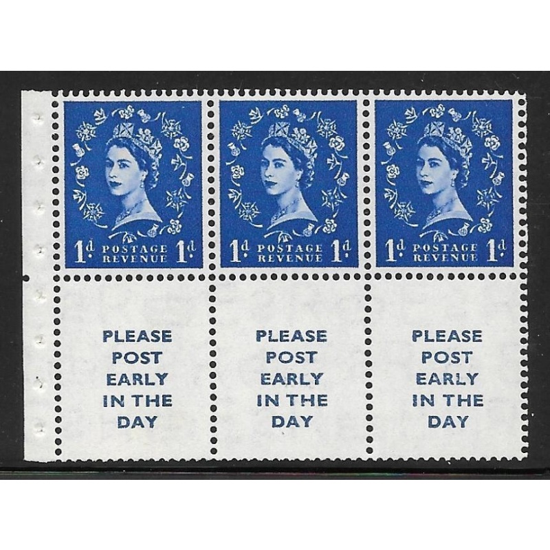 SB24b Wilding booklet pane Tudor - Modified Setting UNMOUNTED MNT MNH