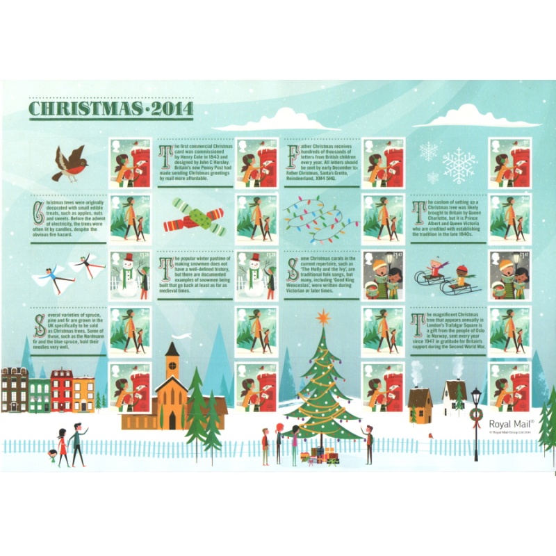 LS90 2014 Christmas Smiler sheet UNMOUNTED MINT