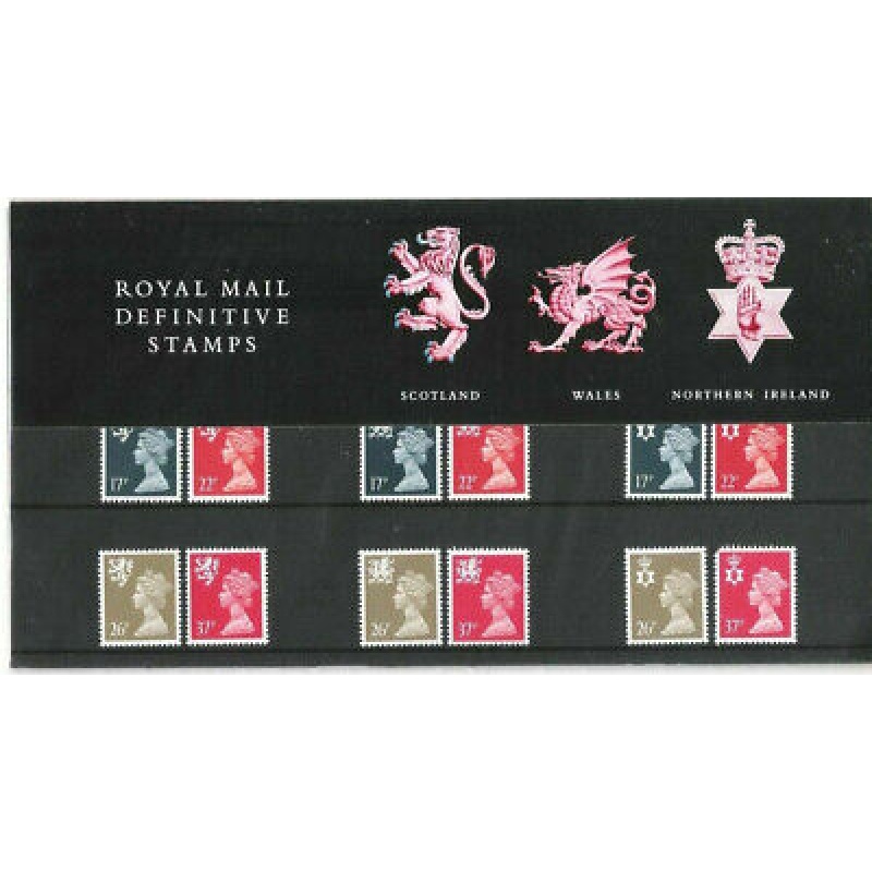 1990 Scotland Wales NI Regional Definitive Pack no.23 Presentation pack