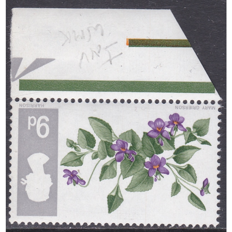 sg721wi 1967 9d  Flowers Watermark Inverted UNMOUNTED MINT [SN]