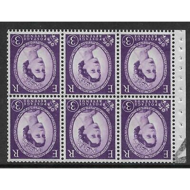 SB103a Wilding booklet pane Phos Violet perf type I UNMOUNTED MNT