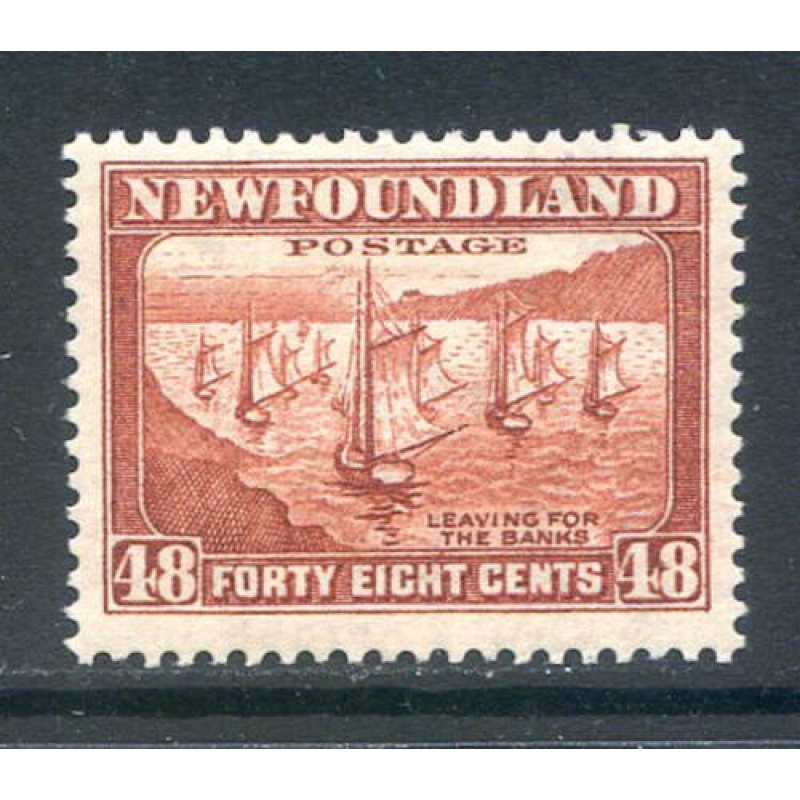 Newfoundland 48c Red Brown SG228c Mounted Mint