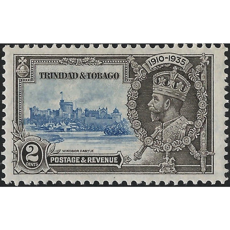 Trinidad and Tobago Sg239a - 2c. ultramarine an grey-black.extra flagstaff MNH