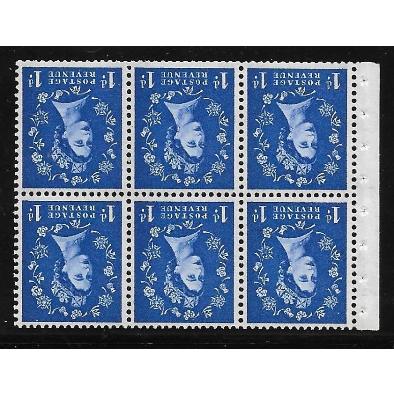 SB40a Wilding booklet pane Green phos perf type I UNMOUNTED MNT