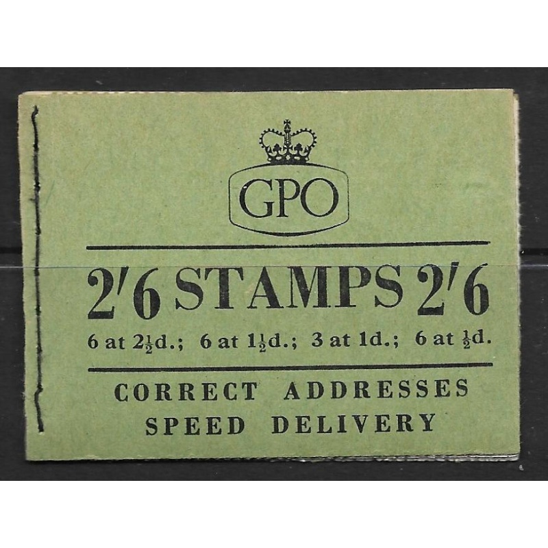 F34e 2 6 GPO booklet - Sept 1955 Wmk - EEET UNMOUNTED MINT MNH