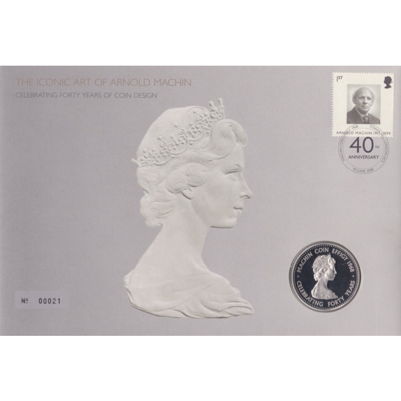 2007 40th machin anniversary coin cover No. 21 UNMOUNTED MINT