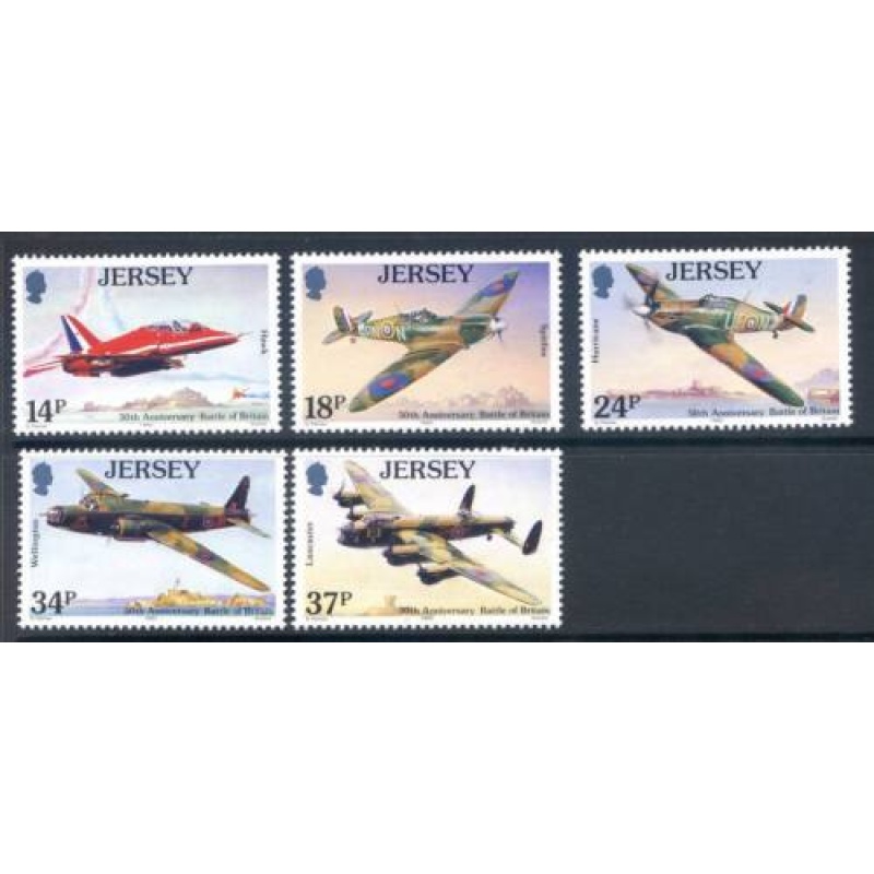 Jersey 1989 Aviation History Set SG530 534 Unmounted mint