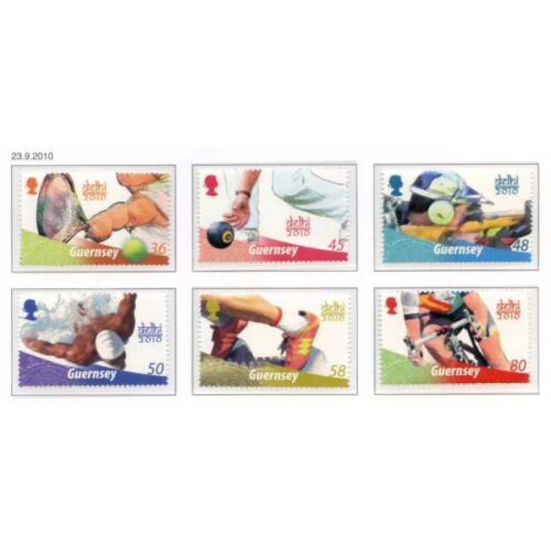 Guernsey 2010 Commonwealth Games Set SG1355 1360 Unmounted Mint