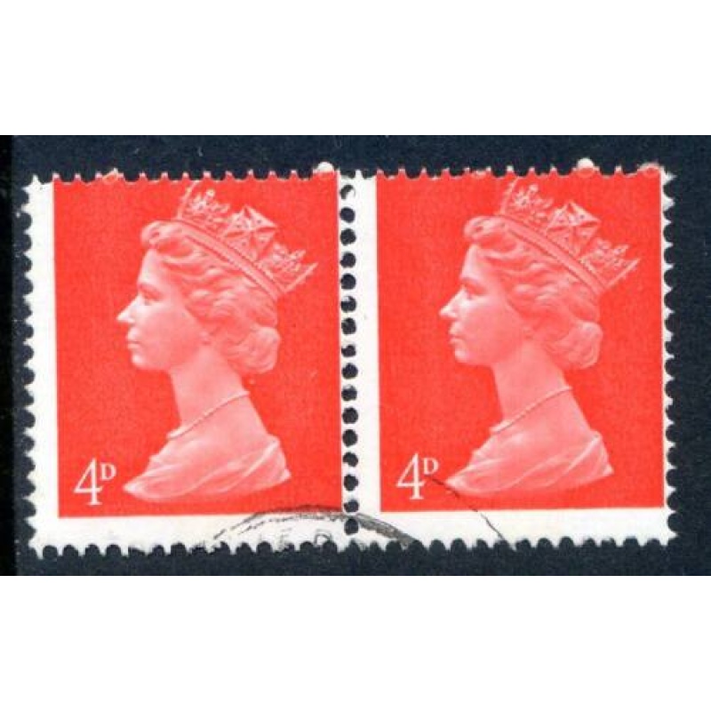 4d Bright Vermillion SG734 Fine Used Perf Shift Error Pair