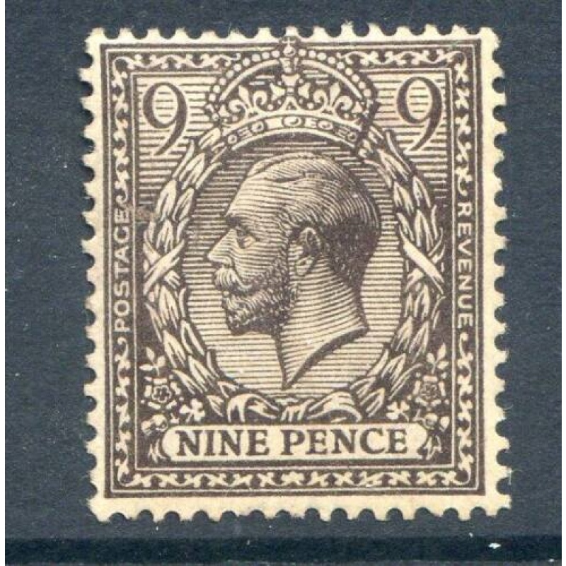 KGV 9d Deep Agate Spec N29 3 mounted Mint