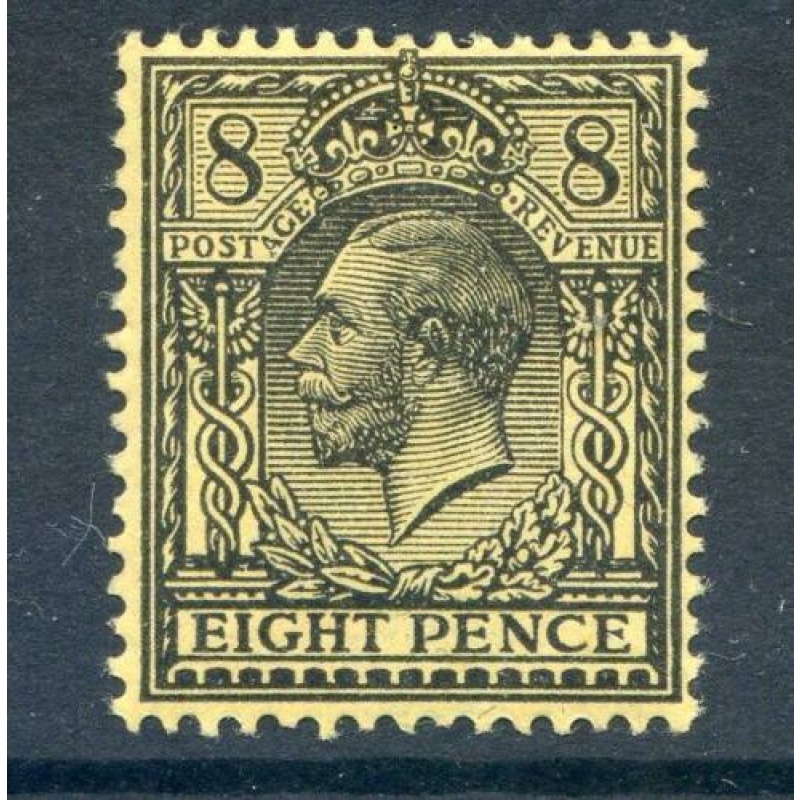 KGV 8d Black Yellow Buff Spec N28 2 Unmounted Mint