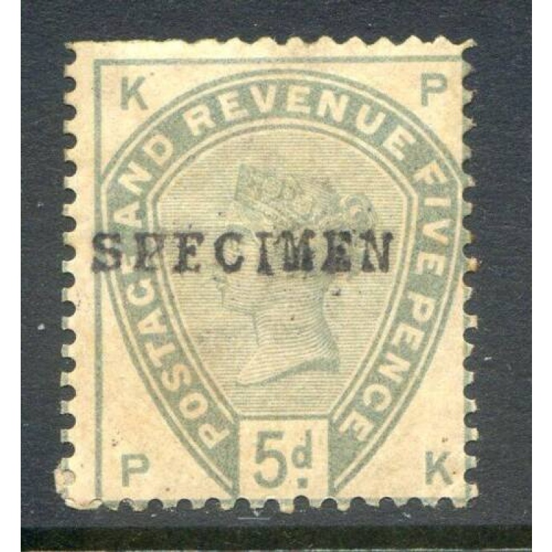 5d Dull Green SG193s Mounted Mint Specimen Overprint