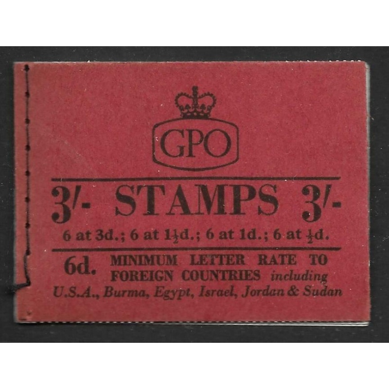 M13g 3 - Wilding GPO booklet - Graphite panes UNMOUNTED MINT MNH