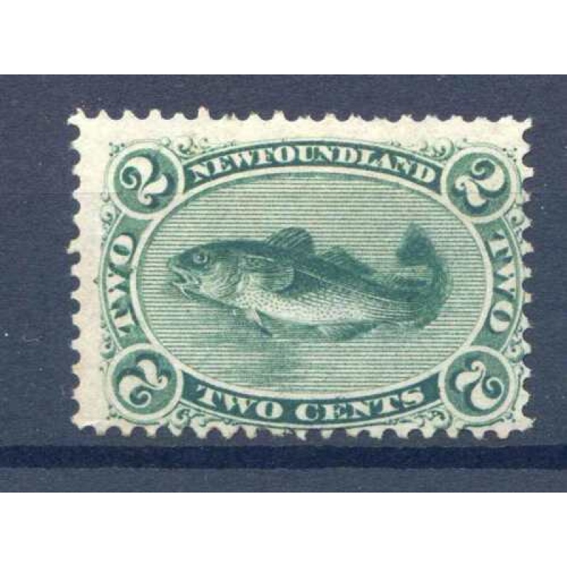 Newfoundland 2c Yellow Green SG25 Unmounted Mint