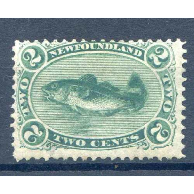 Newfoundland 2c Yellowish Green SG25 Mounted Mint