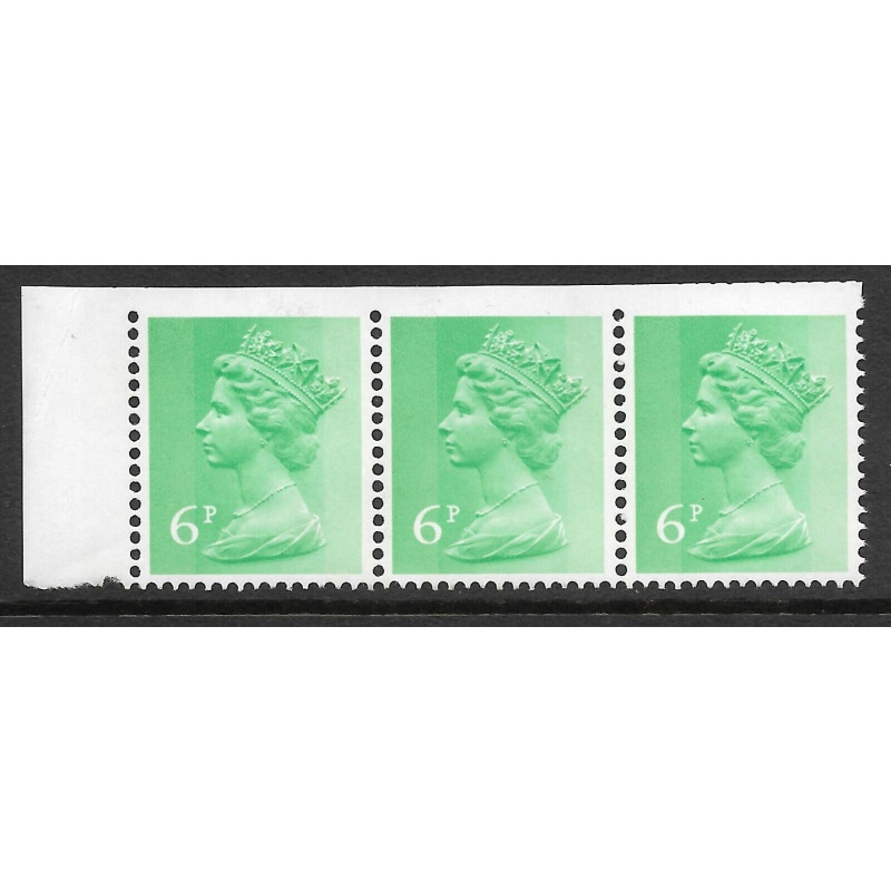 6p Emerald Decimal Machin PUI - FCP DEX Imperforate top UNMOUNTED MINT