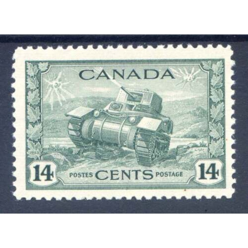 Canada 20c Chocolate SG386 Mounted Mint