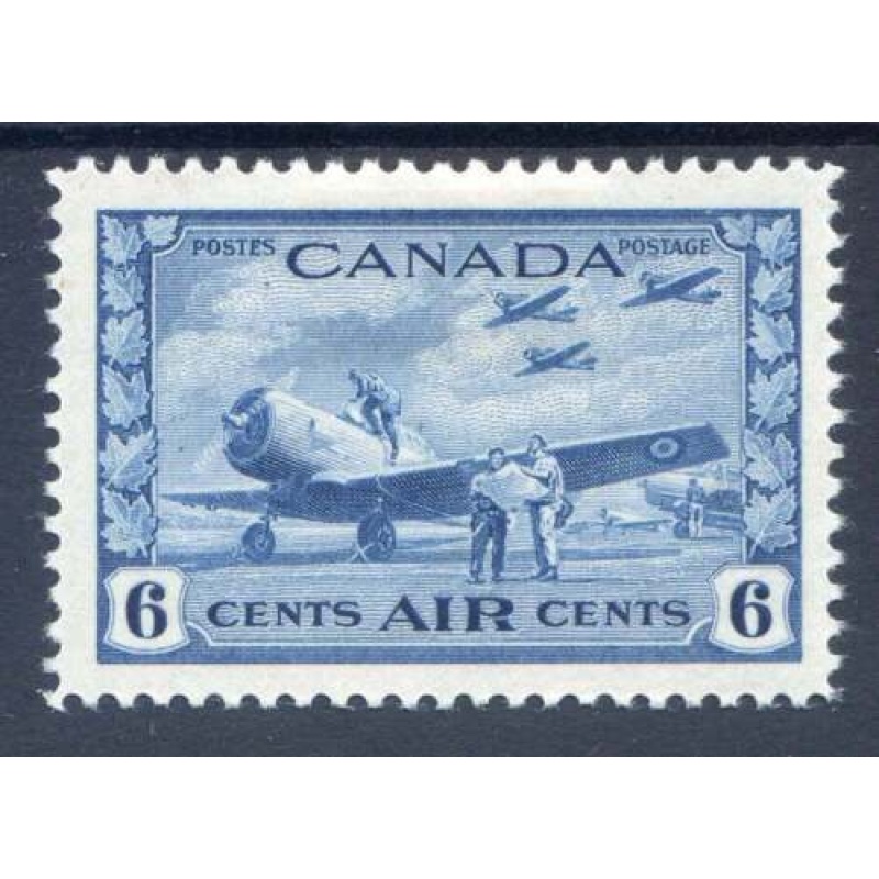 Canada 6c Blue SG399 Mounted Mint