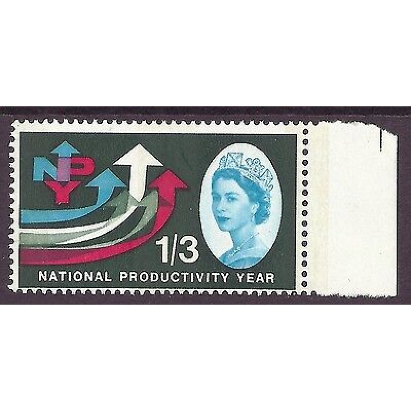 1962 sg 633pa NPY 1 3 phos narrow right band - marginal single - MNH