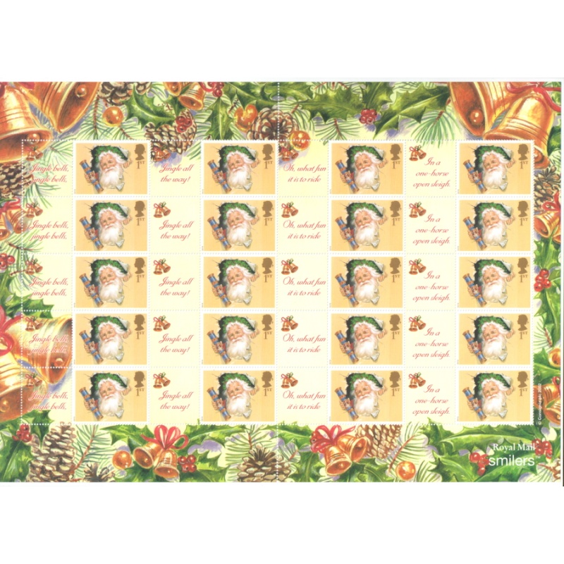 LS10 GB 2002 Christmas Smiler sheet UNMOUNTED MINT MNH