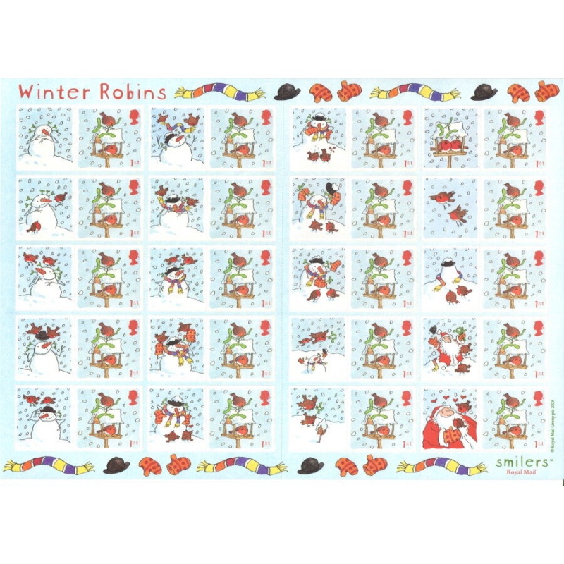 LS14 GB 2003 Christmas Robins Smiler sheet UNMOUNTED MINT MNH