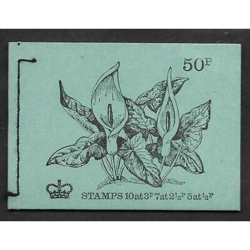 DT6 May 1972 British Flowers #6 50p Stitched Booklet - complete