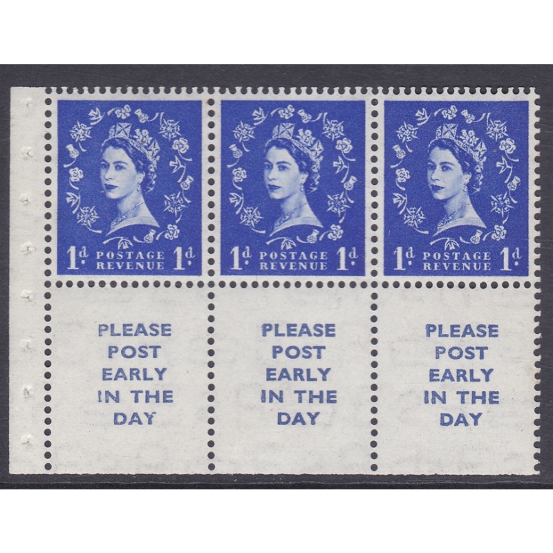 SB24c Wilding booklet pane Tudor Dot in serif variety UNMOUNTED MNT