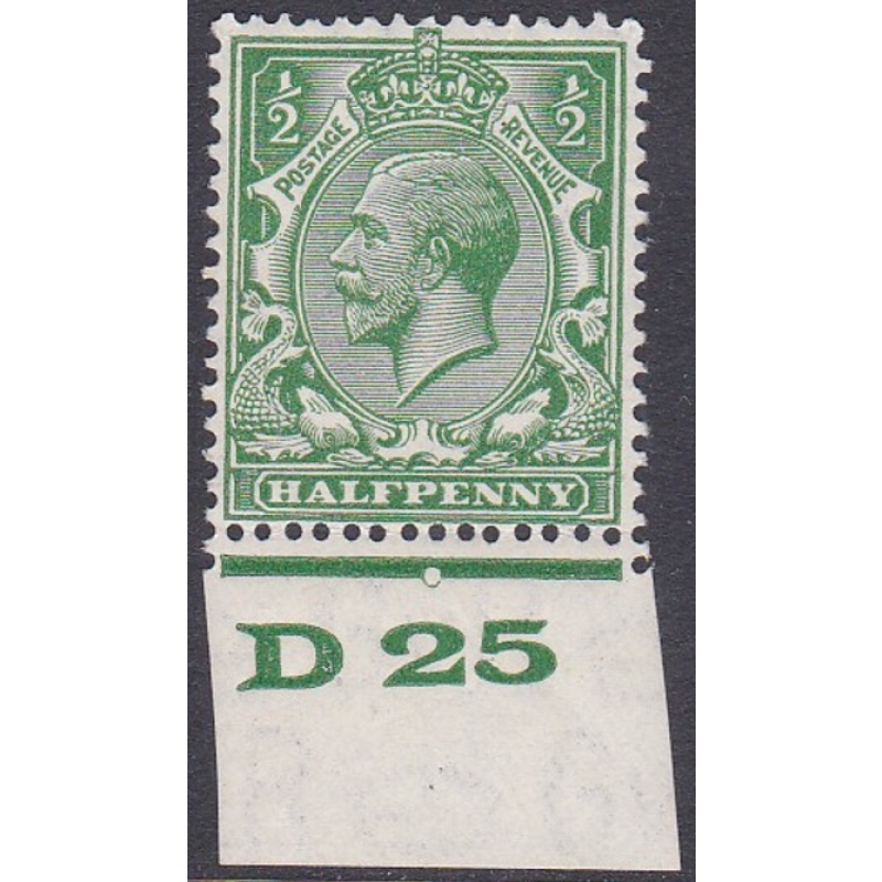 N33(5) d Dp Bright Green Block Cypher D25 imperf UNMOUNTED MINT MNH