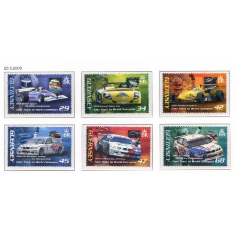 Guernsey 2006 Motor Racing Set SG1103 1108 Unmounted Mint