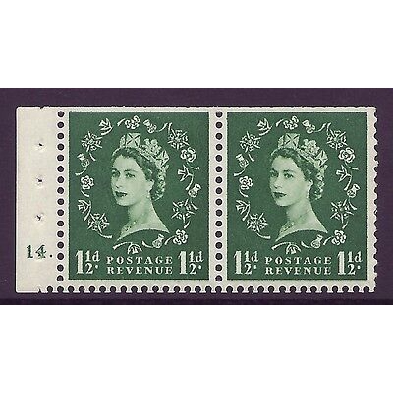 SB64 Wilding booklet pane Edward Cylinder 14 Dot UNMOUNTED MNT MNH