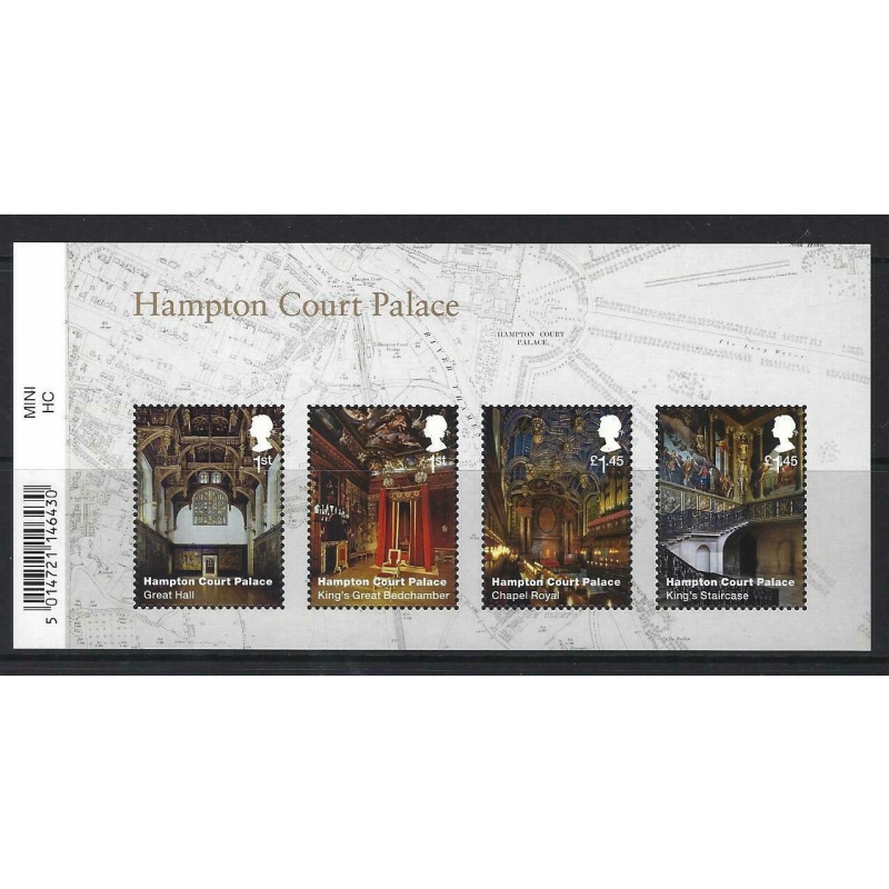 MS4115 2018 Hampton Court Palace - barcode miniature sheet UNMOUNTED MINT