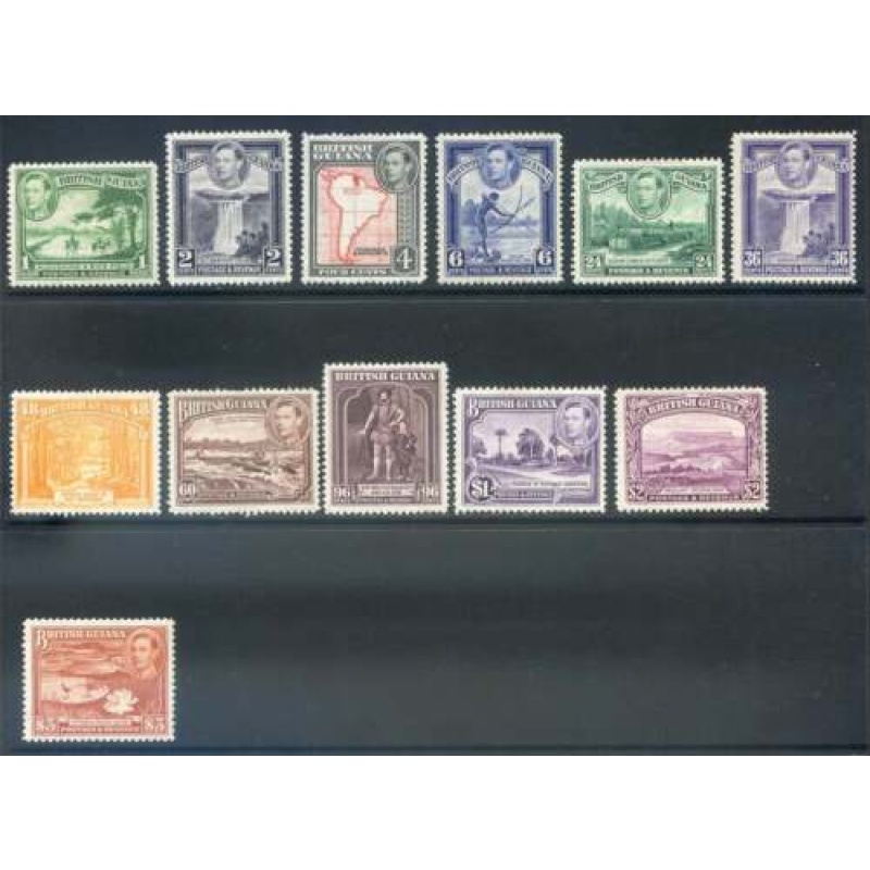 British Guiana 1938 Set SG308 SG319 Mounted Mint