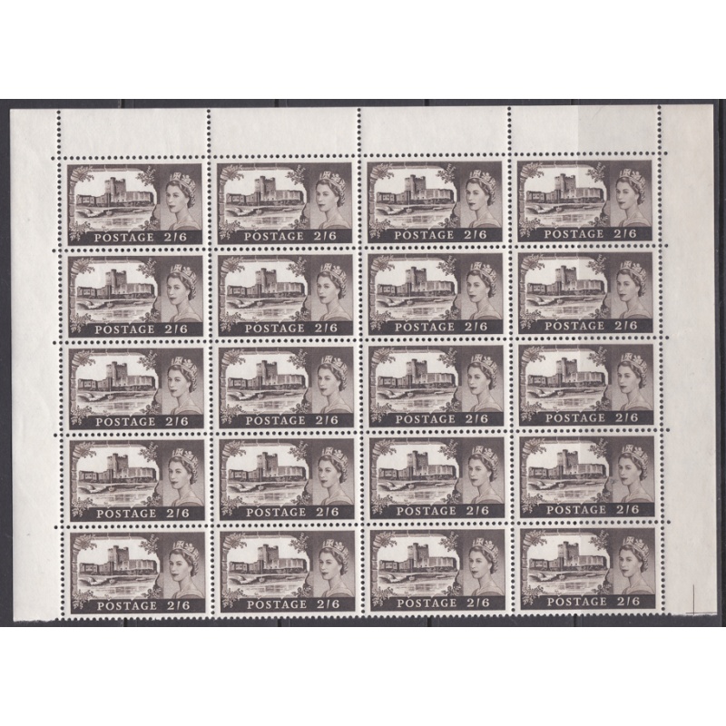 Sg759-762 No wmk castles 1 2 sheets(20 sets) cylinder blocks UNMOUNTED MINT MNH