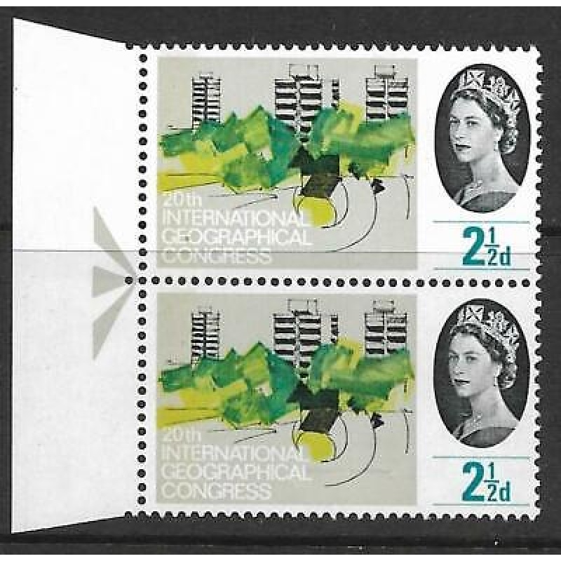 Sg 651pc 1964 Geographical 2d (Phos) Flaw - Retouched Lawn UNMOUNTED MINT