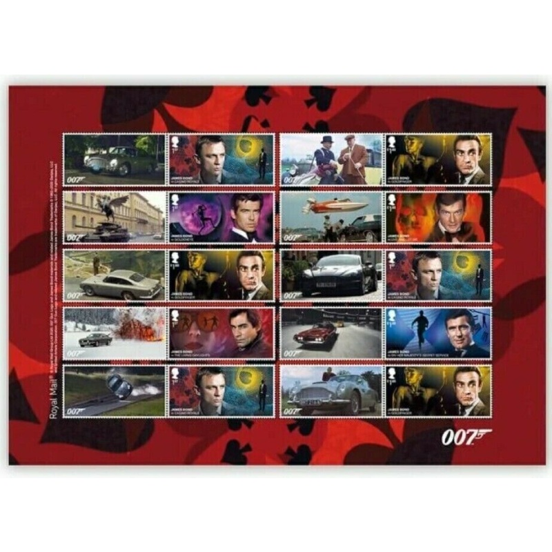 LS122 GB 2020 James Bond 007 Smiler sheet UNMOUNTED MINT