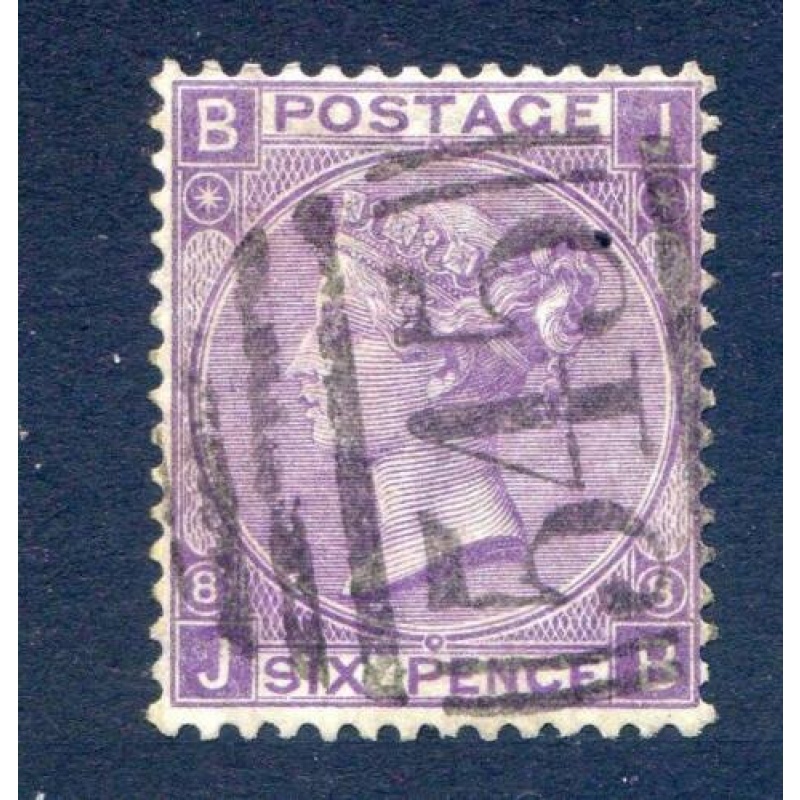 QV 6d Mauve SG109 Plate 8 Fine Used 545 Newcastle On Tyne Cancel