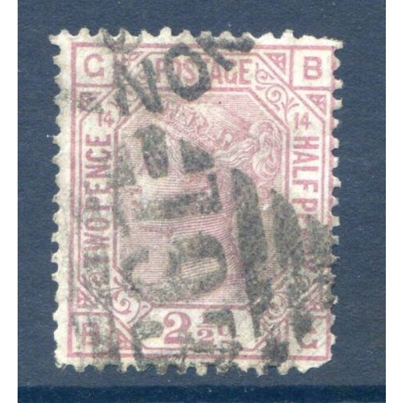 QV 2 1 2d Rosy Mauve SG141 Plate 14 Used