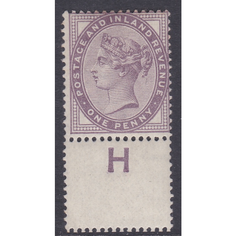 1d lilac control  H perf single UNMOUNTED MINT