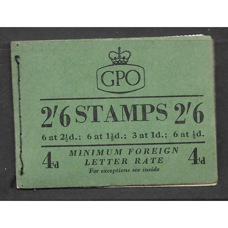 F21 2 6 GPO booklet - Wilding  GVI - Complete UNMOUNTED MINT