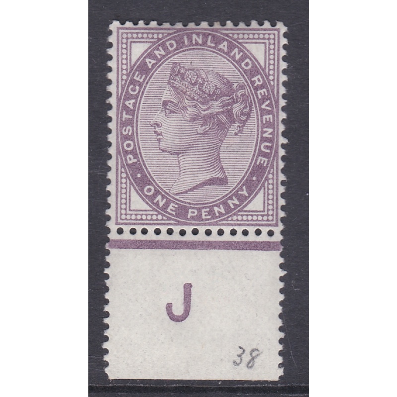 1d lilac control J perf single MOUNTED MINT