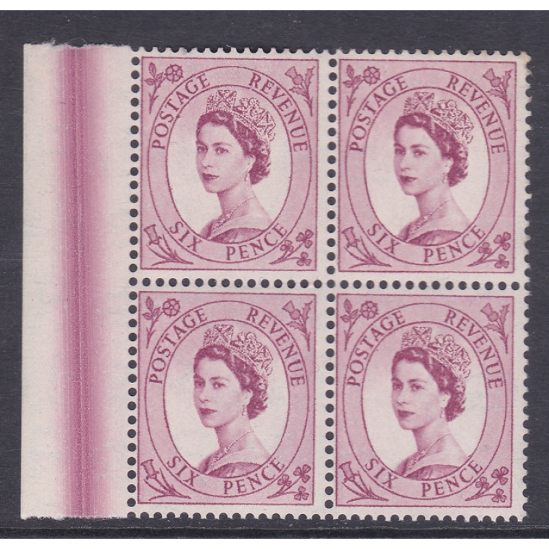 Sg 523 6d Wilding Tudor variety - Dr Blade Flaw in margin UNMOUNTED MINT MNH