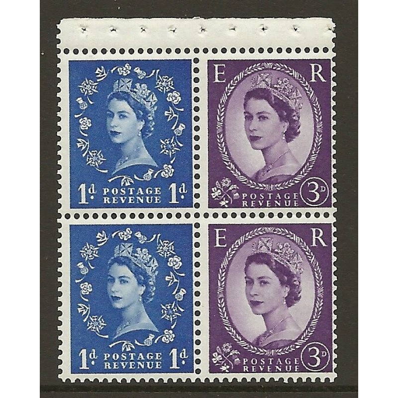 SB37 Wilding booklet pane Crown Right perf type AP UNMOUNTED MNT MNH