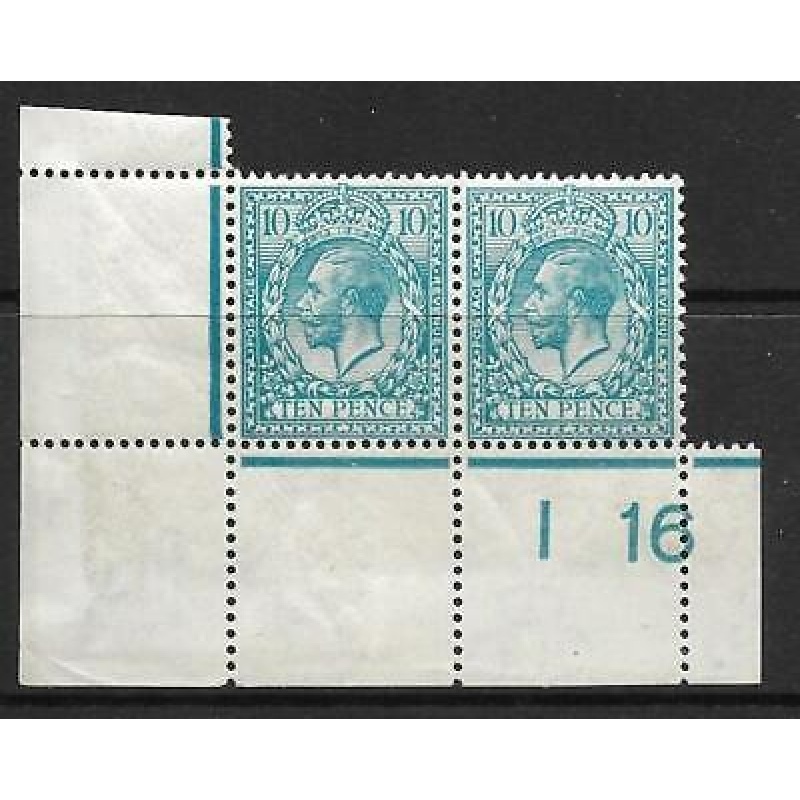 N31(4) 10d Greenish Blue Royal Cypher control I16 perf pair UNMOUNTED MINT MNH